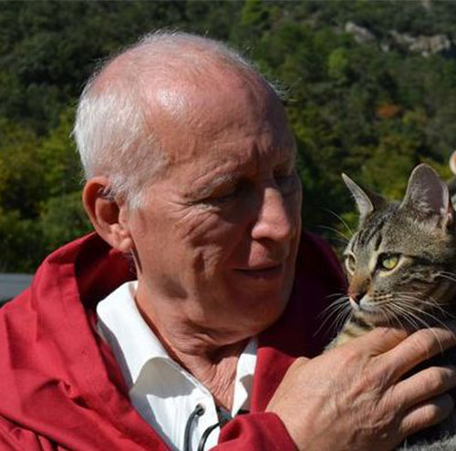 Dr Erick Dietrich avec son chat